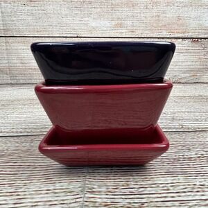 Pampered Chef Simple Additions Indigo Maroon Incomplete Set of 3